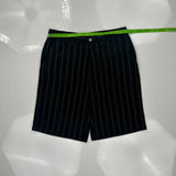 Quiksilver Pinstripe Shorts - 34W 10L Black Cotton