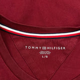 Tommy Hilfiger T-Shirt - Large Red Cotton