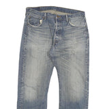 LEVI'S 501 Mens Jeans Blue Regular Straight Denim Medium W34 L32 Classic Button