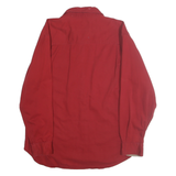 FADED GLORY Mens Red Shirt L Button Cotton Double Pocket Casual Workwear