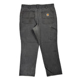 Carhartt Double Knee Carpenter Pants - 34W 29L Gray Cotton