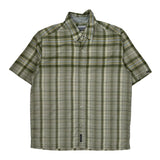 Quiksilver Checked Short Sleeve Shirt - Large Gray Cotton