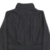 MARLBORO Womens Black Outdoor Jacket M Synthetic Woven Plain Tailored Button