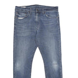 LEVI'S 512 Mens Jeans Blue Regular Slim Denim Medium W34 L27 Classic Zip Cotton