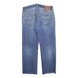 LEVI'S 501 Mens Jeans Blue Regular Straight Denim Medium W34 L27 Classic Button