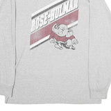 Mens Grey Rose-Bulman Graphic T-Shirt M Long Sleeve Crew Neck Cotton Casual