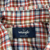 Wrangler Checked Flannel Shirt - Large Multicoloured Cotton