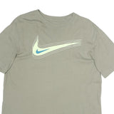 NIKE Mens Beige Graphic T-Shirt L Short Sleeve Crew Neck Cotton Jersey Casual