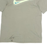 NIKE Mens Beige Graphic T-Shirt L Short Sleeve Crew Neck Cotton Jersey Casual
