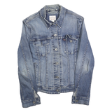 LEVI'S Womens Blue Denim Jacket S Cotton Classic Button Closure Casual