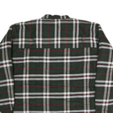 BTC Mens Green & White Check Shirt XL Cotton Blend Classic Button-Up