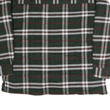 BTC Mens Green & White Check Shirt XL Cotton Blend Classic Button-Up