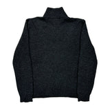 Polo By Ralph Lauren 1/4 Zip - Large Grey Wool