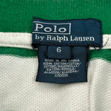Age 6 Polo By Ralph Lauren Striped Polo Shirt - XS Green Cotton