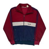 Adidas Striped Track Jacket - Medium Blue Polyester