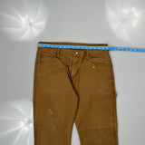 Dickies Carpenter Trousers - 33W 30L Brown Cotton