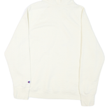 CHAMPION Womens White Graphic Hoodie XL Long Sleeve Crew Neck Cotton Blend