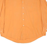 NAUTICA Mens Orange Cotton Blend Shirt XL Button-Down Long Sleeve Casual Classic