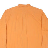 NAUTICA Mens Orange Cotton Blend Shirt XL Button-Down Long Sleeve Casual Classic