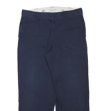DICKIES Mens Regular Fit Navy Blue Cotton Blend Trousers W35 L28 Workwear Zip