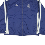 ADIDAS Mens Blue & White Retro Sporty Zip Jacket XL Polyester Blend Track Top
