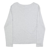 TOMMY HILFIGER Womens Grey Long Sleeve T-Shirt Crew Neck Cotton Blend L
