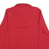 CHAPS Mens Red 1/4 Zip S Sweatshirt Cotton Blend Casual Pullover