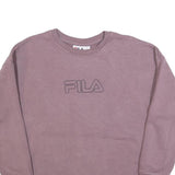 FILA Womens Purple Crew Neck L Cotton Blend Sweatshirt Casual Pullover