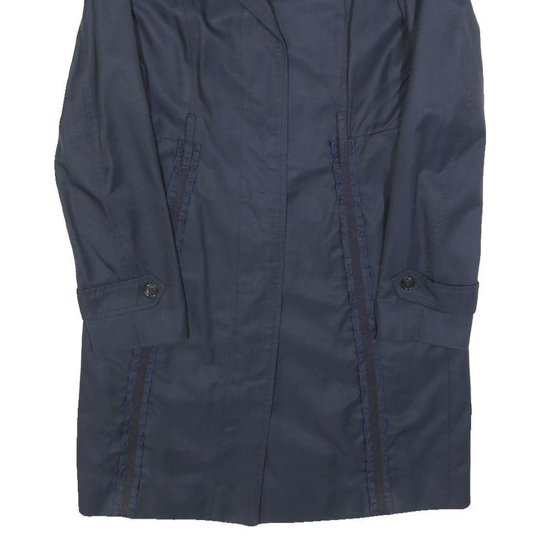 MAX&CO Womens Navy Blue Coat Jacket UK 10 Cotton Blend Plain Button Closure