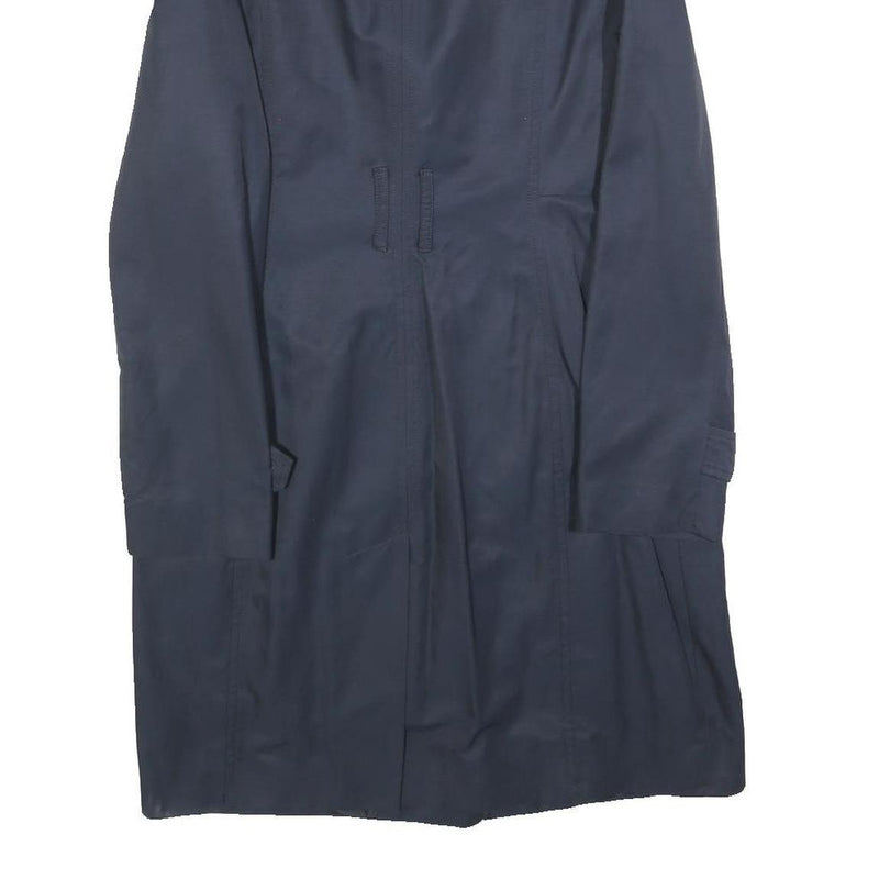 MAX&CO Womens Navy Blue Coat Jacket UK 10 Cotton Blend Plain Button Closure