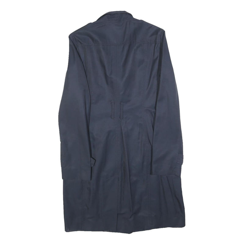 MAX&CO Womens Navy Blue Coat Jacket UK 10 Cotton Blend Plain Button Closure