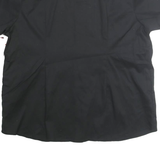DICKIES Womens Black Work Shirt 2XL Cotton Blend Short Sleeve Button Front