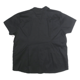 DICKIES Womens Black Work Shirt 2XL Cotton Blend Short Sleeve Button Front