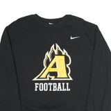 NIKE Mens Black A Football Crew Neck L Sweatshirt Cotton Long Sleeve Pullover