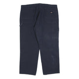 DICKIES Mens Cotton Blend Navy Regular Fit Straight Leg Trousers W44 L30