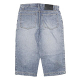 REJECT Mens Denim Blue Casual Shorts XL W34 Cotton Blend Relaxed Fit