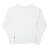 CHAMPION Mens White Blaze Crew Neck M Cotton Blend Pullover Sweatshirt