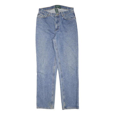 RALPH LAUREN POLO JEANS COMPANY Womens Blue Regular Straight Denim Light Wash
