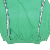 WAM Mens Green Sweatshirt Collared L Cotton Blend Pullover Casual Pocket Ribbed