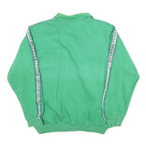 WAM Mens Green Sweatshirt Collared L Cotton Blend Pullover Casual Pocket Ribbed