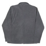 EDDIE BAUER Mens Grey Bomber Jacket L Polyester Blend Plain Zip Casual Outerwear