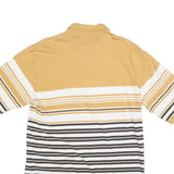 TIMBERLAND Mens Yellow & White Striped Short Sleeve Polo Shirt M Casual Cotton