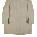 UN JOUR AILLEURS Womens Beige & Grey Button Wool Blend Jacket UK 8 Classic Fit