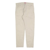 LEVI'S Mens Cotton Blend Slim Beige Trousers W29 L27 Casual Zip Closure
