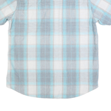LEVI'S Mens Blue & Grey Plaid Short Sleeve Shirt M Casual Cotton Blend