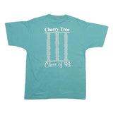 SCREEN STARS Mens Blue Cherry Tree Class Of 93 Graphic T-Shirt L Short Sleeve