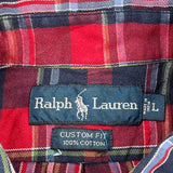 Ralph Lauren Checked Shirt - Large Red Cotton