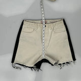 Guess Denim Shorts - 30W UK 12 Black & White Denim