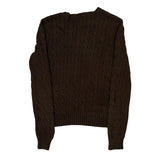 Polo By Ralph Lauren Cable Knit Sweater - Medium Brown Cotton