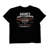 Eagle Design Harley Davidson Graphic T-Shirt - XL Black Cotton